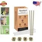 Eco-Friendly Bamboo Straws - 1000 Single Wrapped, Ideal for Restaurants & Homes