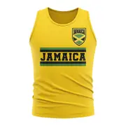UKSoccerShop Jamaica Core Football Country Sleeveless Tee (Yellow) SW