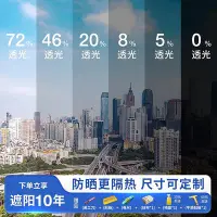 在飛比找Yahoo!奇摩拍賣優惠-遮陽玻璃防曬隔熱膜玻璃貼紙透光不透明窗戶貼紙擋光防走光防窺視
