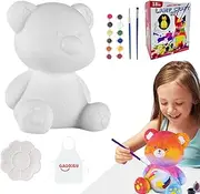 Paint Your Own Bear Lamp | Creative Bear Painting Kit | Kids Art Craft Set | Teen Art Kit | Night Light Painting Crafts Create A Personalized Masterpiece for Home, Bedroom, Kid Room, Dorm, Shelf