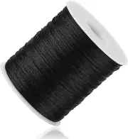 Black Nylon String Cord - 1MM 100 Yards Black Twine, Bracelet String for Bracele