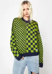 [The Ragged Priest] Yeet Checkered Knit Sweater