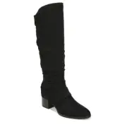 LifeStride Womens Delilah Pointed Toe Knee High Boot Black Wide Calf 11 M