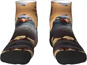 [VPPUR] Cartoon Pigeon 1 Print Casual Socks Adult Socks Unisex Crew Socks For Women And Men For Workouts Sports