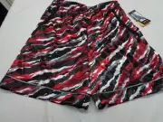 AND1 Offense Athletic Gym Shorts Mens SMALL Black Red 8" Inseam Drawstring NEW