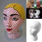 Female Foam Mannequin Head For Displaying Wigs Glasses M3W5 U1D and N3P6