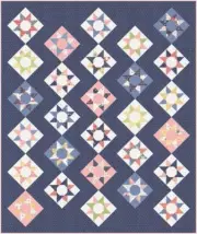 Summer Weekend Sunwashed Quilt Kit 64"x76" Moda KIT29160 pattern,fabric,binding