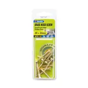 Zenith 8G x 30mm Brass Countersunk Head Wood Screws - 12 Pack
