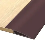 FONUNO Floor Transition Strip Vinyl Door Threshold Flooring Transition Strip Self Adhesive Carpet Edging Strip for Laminate Doorway Edge Threshold from 1/5'' to 2/5'' (Coffee, 3.3 Ft)