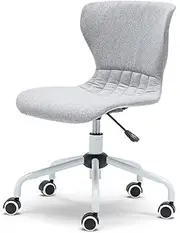 Stable Modern Creativ Office Chair，Simple Household Coffee Dining Desk Chair，360 Degree Rotation Computer Chair with Native Cotton Mobile