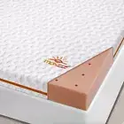 2" Copper Infused Memory Foam Mattress Topper High Density Zippered Cover New