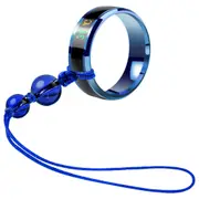 Digital Display Polished Temperature Induction Mirror Effect Durable With Lanyard Beads Phone Ring Holder Buckle Decorative Mobile Phone For Xiaomi Mi Note 10/ Xiaomi Redmi Note 8 pro BLUE COLOR