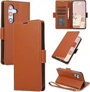 [Procarcasa] for Galaxy S21 FE Wallet Case,for Samsung Galaxy S21 FE 5G Case[6.4 inch] PU Leather Flip Folio Cover with Card Holders Stand Feature Magnetic Clourse Protective Cover-Brown