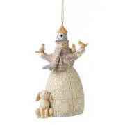 Jim Shore Heartwood Creek White Woodland - Snowman Hanging Ornament