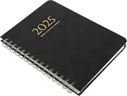 TOGEVAL PU Weekly Planner Spiral Agenda with Monthly Tabs Comprehensive Tracking Portable Notebook for Bills Goals Smooth Writing Experience Organizer for School Work