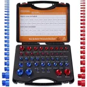 Nut and Bolt Thread Checker Gauge Bolt Size and Thread Gauge - 44 PCS Nut and...