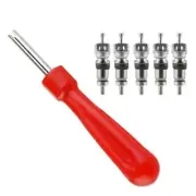 Convenient Tire Valve Core Repair and Extraction Kit with 5 Replacement Cores