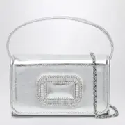 [ROGER VIVIER] Silver Leather Micro Pilgrim Bag One size Metal