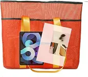 [Generic] Beach Bag | Mesh Pool Tote Bag,Foldable Pouch Hobo Handbag for Towel, Hat, Water Bottle, Keys, Wallet, Cell Phone, Swimsuit, Sunscreen, Sunglasses