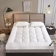 Japanese futon Mattress Single Double Mattress Soft Breathable Portable Foldable Suitable for Family, Guest Bed, Dormitory, Camping(White,120x200cm)