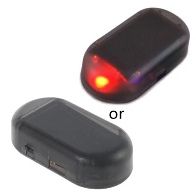 Car Solar Power LED Fake Dummy Alarm Warning Security Anti-Theft Flashing Light