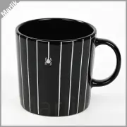 IKEA Kustfyr Mug, Black 10 OZ Halloween Spider Web Spooky Decor, Stoneware, NEW