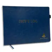 Direct 2 Boater Blue Hard Bound Ship's Log Book with Place Marker & Pen Holder