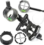 Single Pin Bow Sight Compound Bow Sights with 4X 6X 8X Lens 1 Pin Bow Sight Archery Hunting Sighting Suitable for Right-Handed Archers