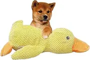 Calm Duck Dog Toys, Plush Squeaky Duck Dog Toy, Calming Duck Dog Toy Bright Yellow, Cute Plush Dog Toy Duck Dog Toy, Plush Dog Toys, Yellow Duck Dog Toy for Indoor Large and Small Dog (Yellow, S)