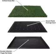 Grass Puppy Pee Pad for Dogs Pets 20x30 Reusable 3-Layer Training Potty Pad Tray