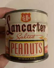 Vintage 1950s Lancaster PA Salted Peanuts Tin NOS Unopened Key Full Sealed Can