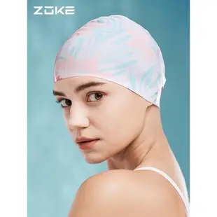 洲克硅膠泳帽女士防水護發護耳不勒頭游泳帽zoke女孩訓練泳鏡泳衣
