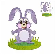 [XMZZMX] Rabbit Grass Metal Cutting Dies for Card Making, Paper Embossing Die-Cuts Kit Storage Pockets Supplies, Scrapbooking Stencils