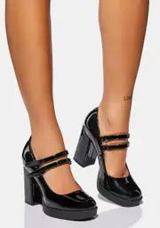 Night About That Time Block Heels