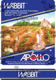 Replacement Game Cartridge Label - Apollo - Wabbit for Atari 2600