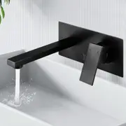 1 Set of Cefito Bathroom Taps Wall Basin Mixer Tap Faucet Bath Spout Matte Black