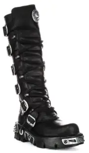 Newrock 272 Reactor New Punk Rock Platform Womens Boot Black UK 3- 8