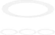 uxcell 4-Pack Goof Rings for 6 Inch Recessed Lights, 6.3" ID 8.3" OD Durable Steel Trim Ring Flush Mount Matte White Can Light Trim Ring Cover for Ceiling Can Downlights