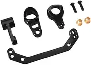 Aluminum Alloy Control Assembly RC Auto Accessories, Spare Parts Upgrade Metal Set for PTG-2R 1/10 RC Car, Black