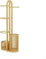 Tennis Racket Storage Rack,4 - Tier Basketball Storage Rack Umbrella Stand | Table Tennis Badminton Racket Sports and Fitness Supplies Storage Basket | Storage Shelf for Home Gym School
