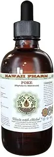 Poke Alcohol-Free Liquid Extract, Organic Poke (Phytolacca Americana) Dried Root Glycerite Natural Herbal Supplement, Hawaii Pharm, USA 2 fl.oz