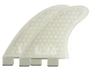 Quality Kanga K2 FCS 1 Type, - Hexcel core, clear Resin/Fibreglass side fins.