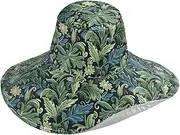 [Yoogain] William Morris Daisy Dark Blue Foldable Sun Visor hat for Women for Travel Decorative Sun Visor hat for Ladies Beach Trendy Sombrero de sol para Mujer, William Morris Daisy Dark Blue, One Size