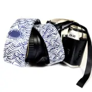 Shark Bite Camera Strap -Shark Waves Camera Strap -Double Padded Comfortable