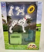 Dalmatian Dog & Puppy Play Set Plastic Toy "My Best Friend" Accessories New-Ray
