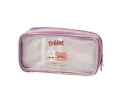 Pencil Case Cute Cartoon Waterproof Dust-proof Transparent Storage PVC Large Capacity Stationery Bag School Supplies-Purple