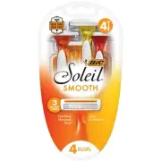 Bic Soleil Triple Blade Disposable Razor w/ Soothing Strip for Women 4 Ct 2 Pack