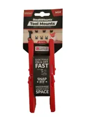 StealthMounts M18 To Fit Milwaukee tools 4 Pack M18 Red Tool Mount