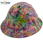 Celebration Hydro Dipped Full Brim Hard Hat with Ratchet Suspension