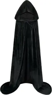 Hooded Cloak Velvet Cape with Hood Halloween Capes Women Witch Costume Vampire C